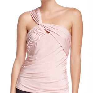 L.A.M.B. by Gwen Stefani NWT Ruched On Shoulder Top in Rose Smoke